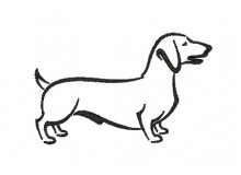 Stickdatei - Dackel Silhouette